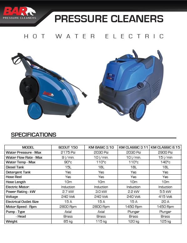 BAR Hot Water Electrics